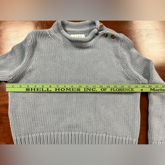 Lake Women's Blue Sweater with Button Detail - Picture 6 of 10